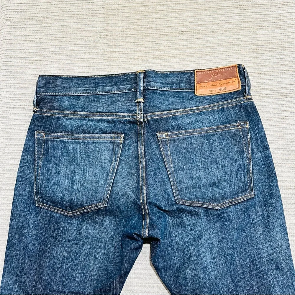 J. Crew 484 Straight Denim Jeans Men's Size‎ W30xL30 Blue Dark Wash 5-Pocket